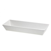 Melamine schaal rechthoekig wit 50×20 cm