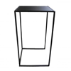 Statafel Black Steel met zwart blad 70x70cm